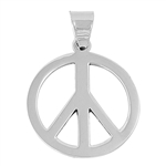 Silver Pendant - Peace Sign