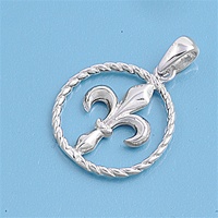 Silver Pendant - Fleur De Lise