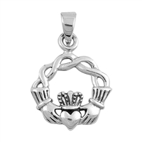 Silver Pendant - Claddagh