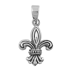 Silver Pendant - Fleur De Lise