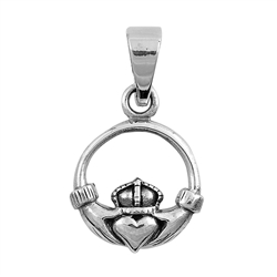 Silver Pendant - Claddagh