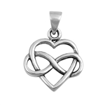 Silver Pendant - Heart Infinity