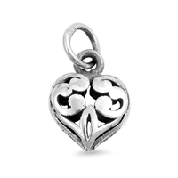 Silver Pendant - Bali Heart