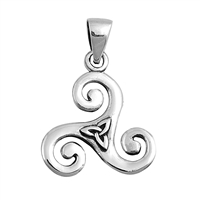 Silver Pendant - Celtic Spiral