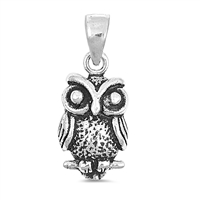 Silver Pendant - Owl