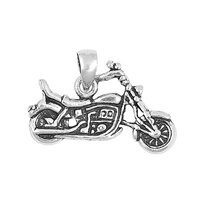 Silver Pendant - Motorcycle