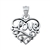 Silver Pendant - Heart & Love