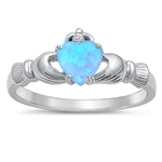 Silver CZ Ring - Claddagh