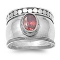 Silver CZ Ring - Bali Design