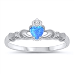 Silver CZ Ring - Claddagh Ring