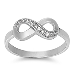 Silver CZ Ring - Infinity Sign