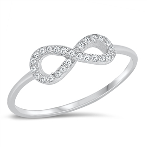 Silver CZ Ring - Infinity