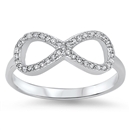 Silver CZ Ring - Infinity Ring