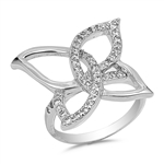 Silver CZ Ring - Butterfly