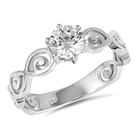 Silver Ring W/ CZ