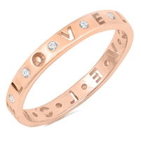 Silver Ring W/ CZ - LOVE Eternity