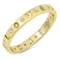 Silver Ring W/ CZ - LOVE Eternity