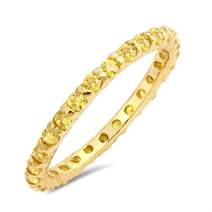 Silver Ring W/ YelloW CZ - $3.29 Sale!