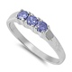 photo of Silver CZ Baby Ring with Blue Sapphire Color Stone