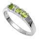 photo of Silver CZ Ring with Peridot Color Stone