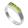 photo of Silver CZ Baby Ring with Peridot CZ Stone