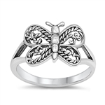 Silver Baby Ring - Butterfly