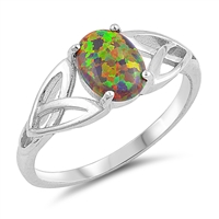 Silver Lab Opal Ring