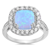 Silver Lab Opal Ring