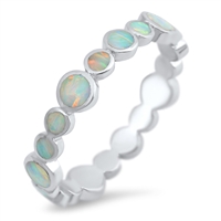 Silver Lab Opal Ring