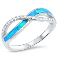 Silver Lab Opal Ring