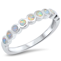 Silver Lab Opal Ring