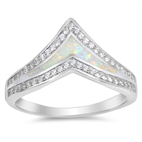 Silver Lab Opal Ring