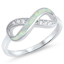 Silver Lab Opal Ring - Infinity