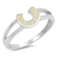 Silver Lab Opal Ring