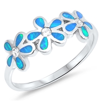 Silver Lab Opal Ring - Plumaria