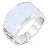 Silver Lab Opal Ring