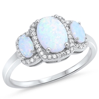 Silver Lab Opal Ring