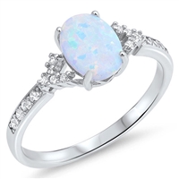 Silver Lab Opal Ring