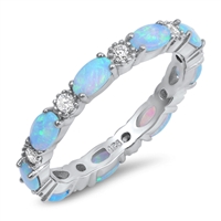 Silver Lab Opal Ring