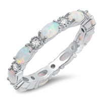 Silver Lab Opal Ring