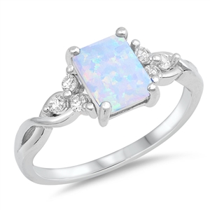 Silver Lab Opal Ring