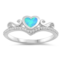 Silver Lab Opal Ring