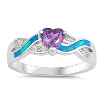 Silver Ring w/ CZ - Heart