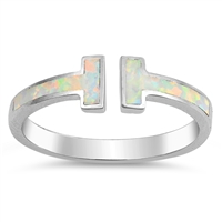 Silver Lab Opal Ring