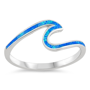 Silver Lab Opal Ring - Wave