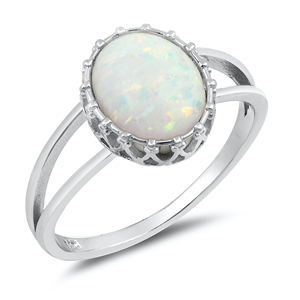 Silver Lab Opal Ring