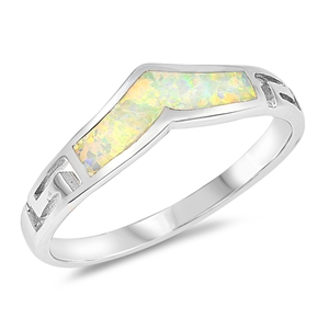 Silver Lab Opal Ring