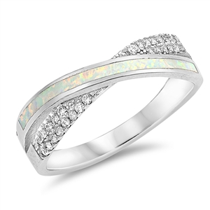 Silver Lab Opal Ring