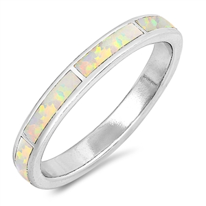 Silver Lab Opal Ring