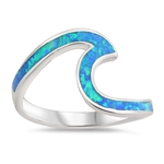 Silver Lab Opal Ring - Wave